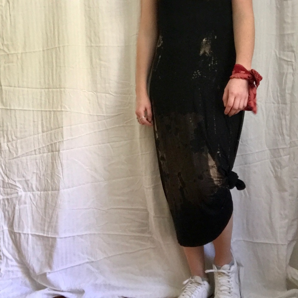 Acid Wash Maxi Skirt/Dress